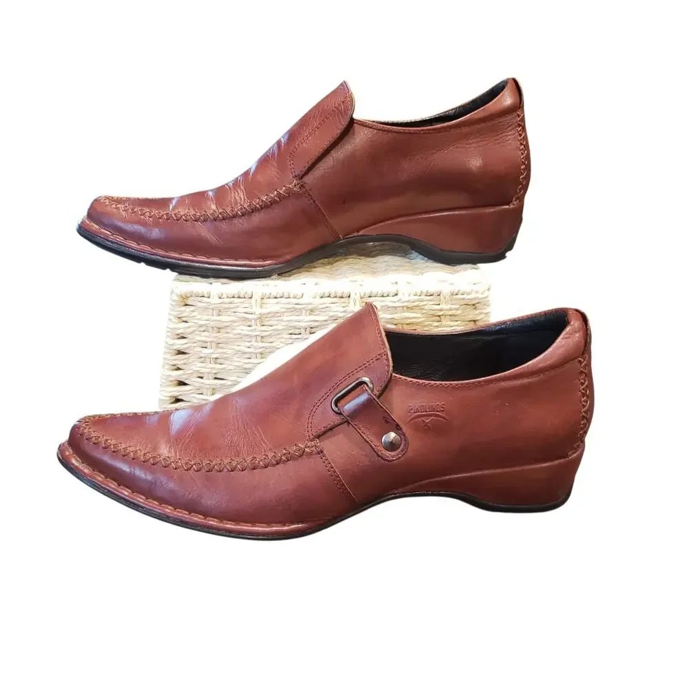 Vintage 90s Pikolinos Puerto Rico Leather slip on Loafers Shoes EU 38 US W 7.5